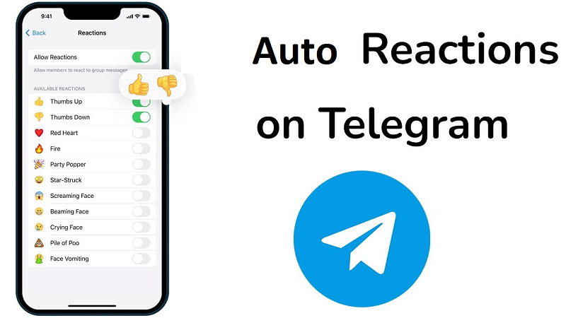 Auto reaction Telegram - Tăng reaction Telegram tự động