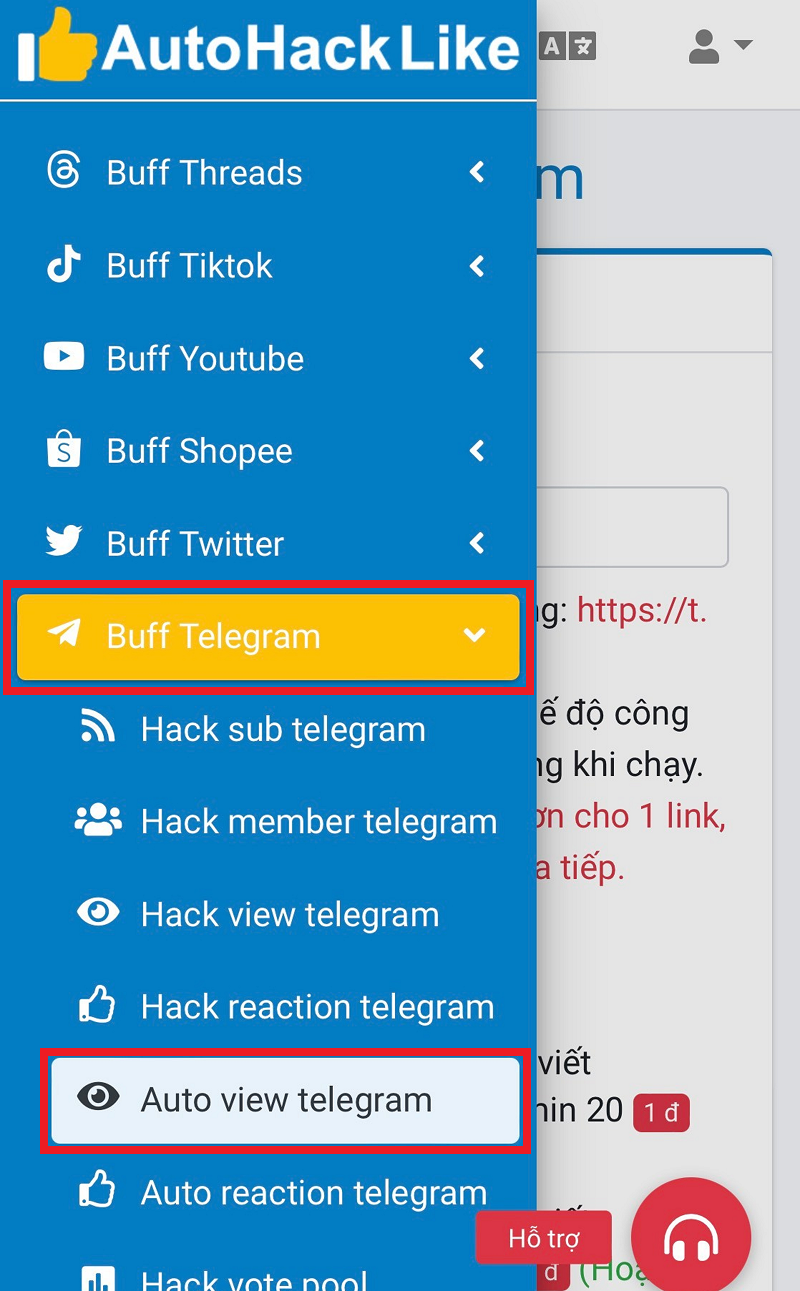 Dịch vụ tăng view bài viết tự đôngk, Auto view Telegram 