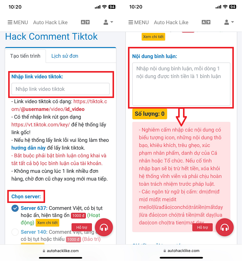 Mua comment Tiktok nội dung theo yêu cầu giá rẻ tại Autohacklike