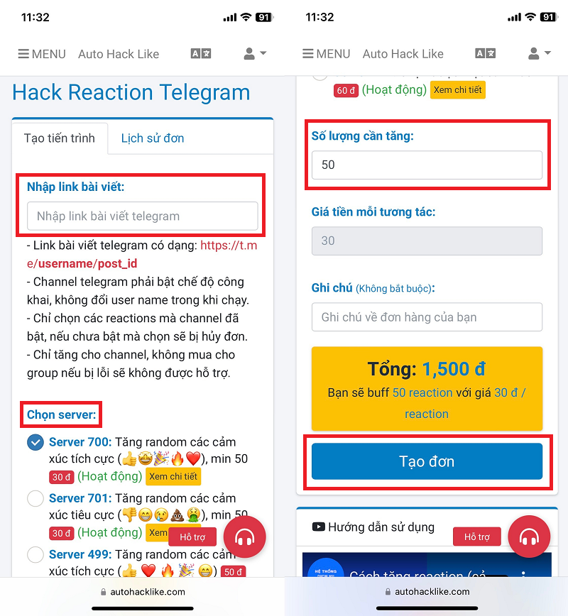 Mua reaction Telegram uy tín giá rẻ tăng nhanh
