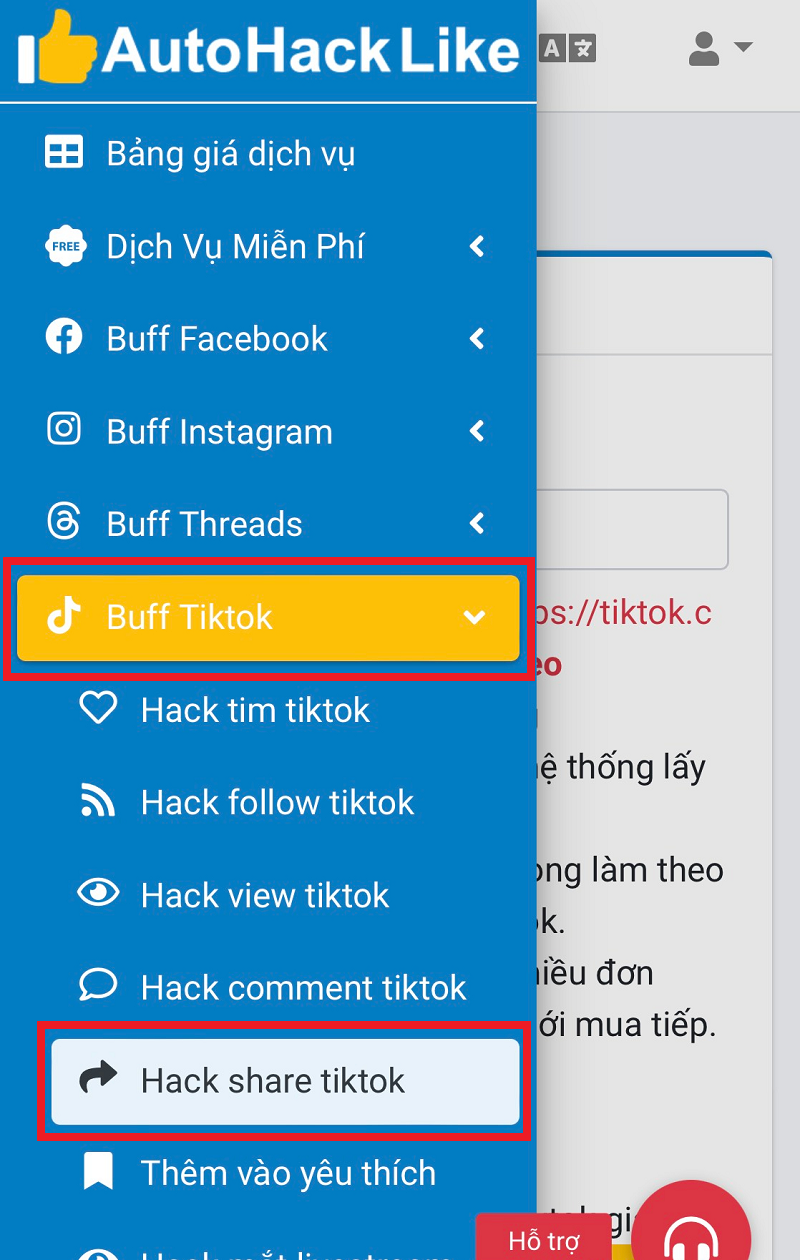 Trang dịch vụ hack share Tiktok uy tín nhất hiện nay