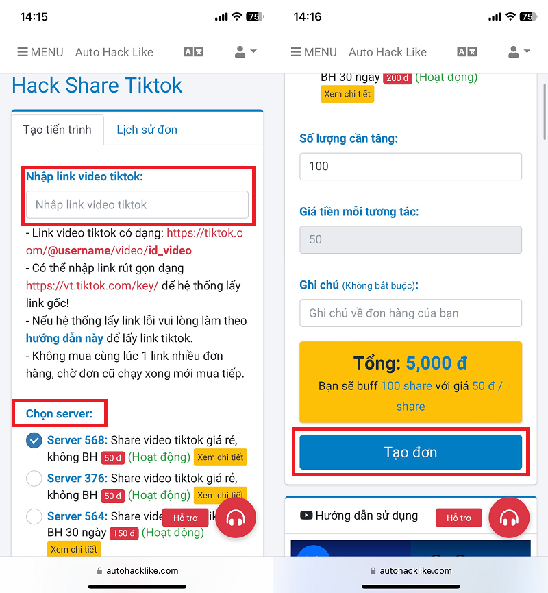 Mua share Tiktok giá rẻ, hack share nhanh chóng