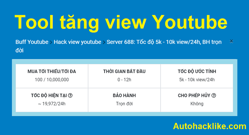 Tool tăng view Youtube đa luồng siêu nhanh - tool view vip